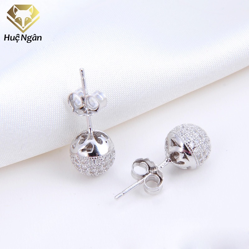 Bông tai bạc Ý 925 Huệ Ngân - Nụ tròn xinh xắn RYE140125