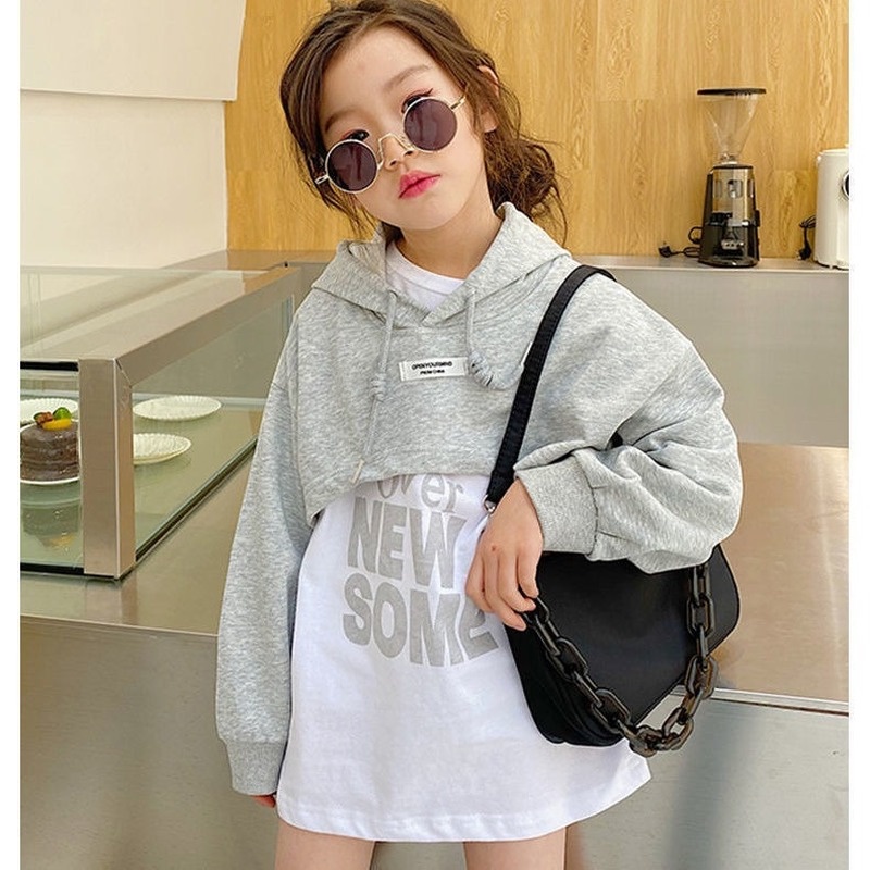 Đầm thun dài tay phong cách hàn quốc xinh xắn cho bé gái