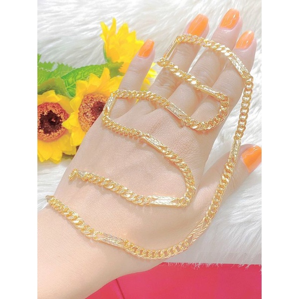 Dây chuyền nam nữ mạ vàng 18k 070210621 - Mang đi chơi, đi tiệc rất đẹp
