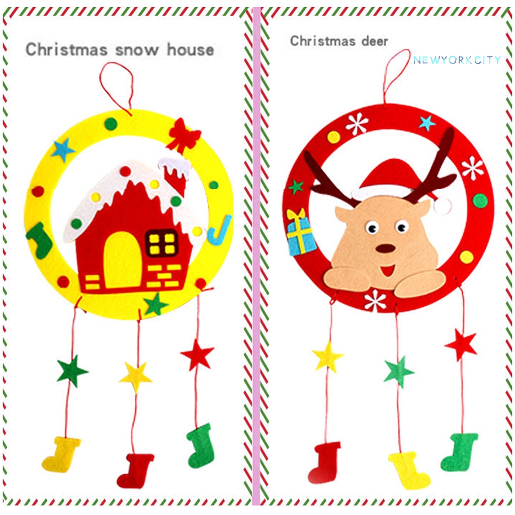 1 Bộ Vòng Hoa Bằng Vải Thủ Công Dễ Sử Dụng Cho Giáng Sinh