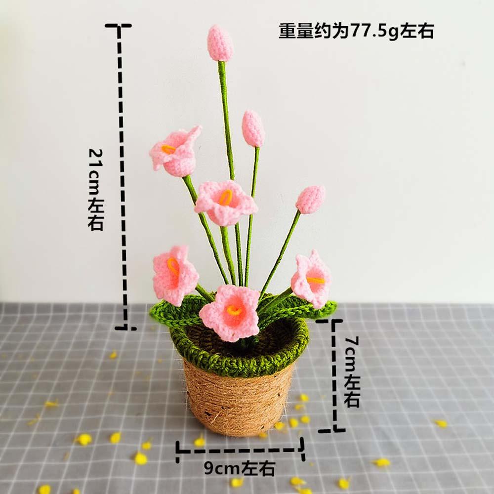 Thú Nhồi Bông Hình Hoa Hồng Đan Len Thủ Công Cho Bé