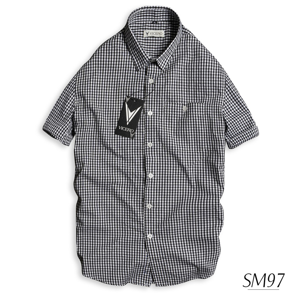 [Mã FAMALLT5 giảm 15% đơn 150K] Áo Sơ Mi Nam Cao Cấp kẻ Caro Thời Trang Nam VICERO | BigBuy360 - bigbuy360.vn