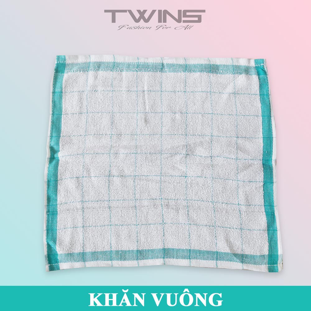 Khăn lau cotton cao cấp đa năng hình vuông thấm hút nước tốt bền màu không xù lông (shop giao màu ngẫu nhiên)