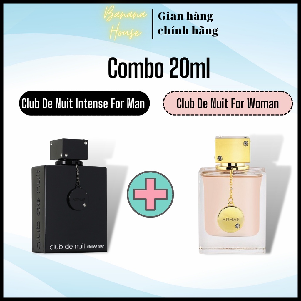 Combo Mẫu Thử Nước Hoa Club De Nuit Intense For Man và Club De Nuit For Woman