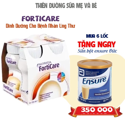 ( Tặng sữa ensure) Thùng 6 lốc sữa forticare 24 chai dinh dưỡng cho bệnh nhân ung thư
