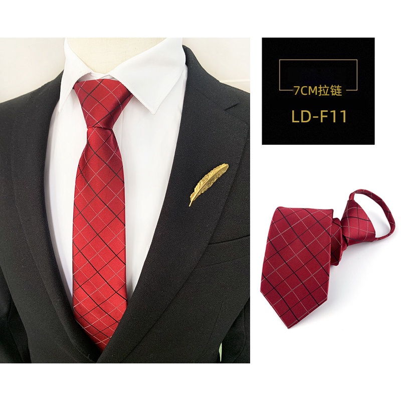 Cà Vạt Nam Bản Rộng 7cm Có Khóa Kéo 24h