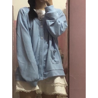 [order] Áo cardigan xanh nhạt basic xinh xắn (ảnh thật ở cuối)