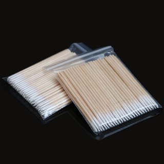 2 Gói Tăm Bông Cán Gỗ Chà Tê ,Chà Mực (Túi 100c)
