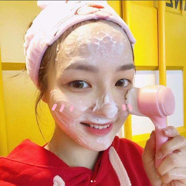 Cọ rửa mặt 2 đầu massage mềm mại