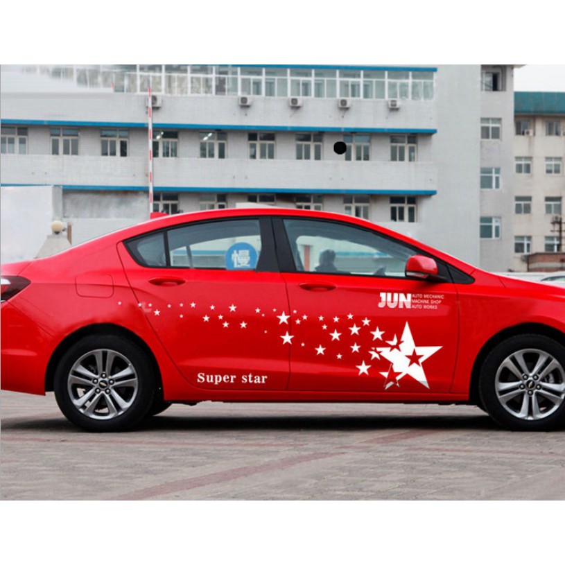 Tem dán sườn xe phong cách ngôi sao thể thao TX04