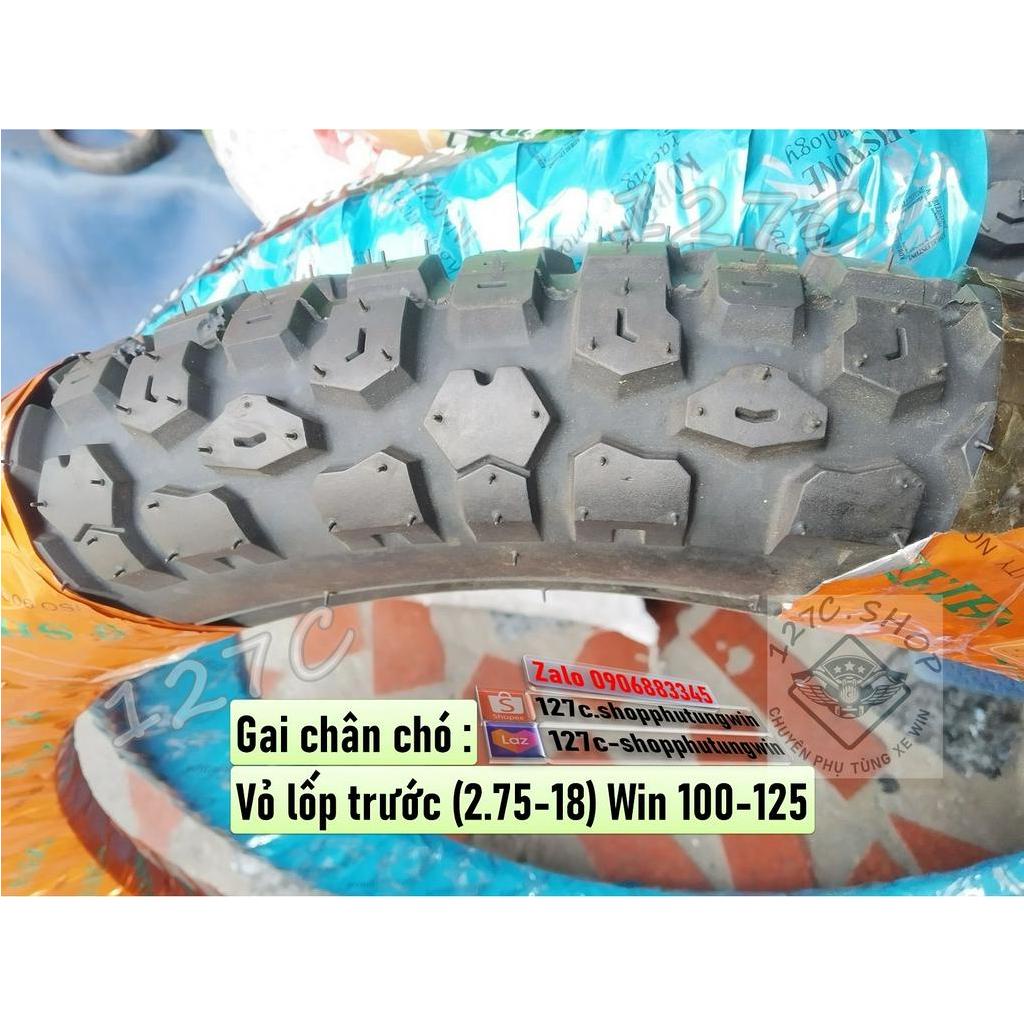 Vỏ lốp gai chân chó trước sau Win 100-125cc