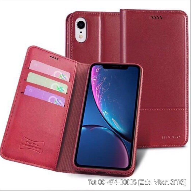 Bao Da IPhone XR Nuoku Gentle 2 Series Da Mềm Chính Hãng ( Dạng ví )