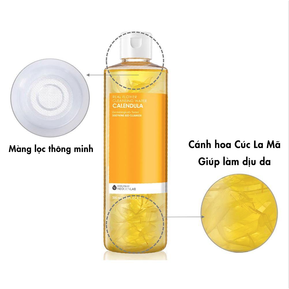 Nước Hoa Hồng Toner Hoa Cúc Cân Bằng Làm Dịu Da, Cấp Ẩm Cho Da Mụn Neogen Calendula 300ml