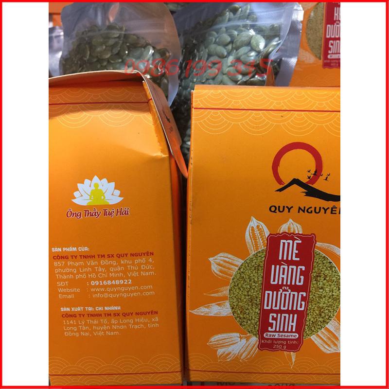 Mè vàng sống Quy Nguyên Thầy Tuệ Hải Chùa Long Hương hộp 250g