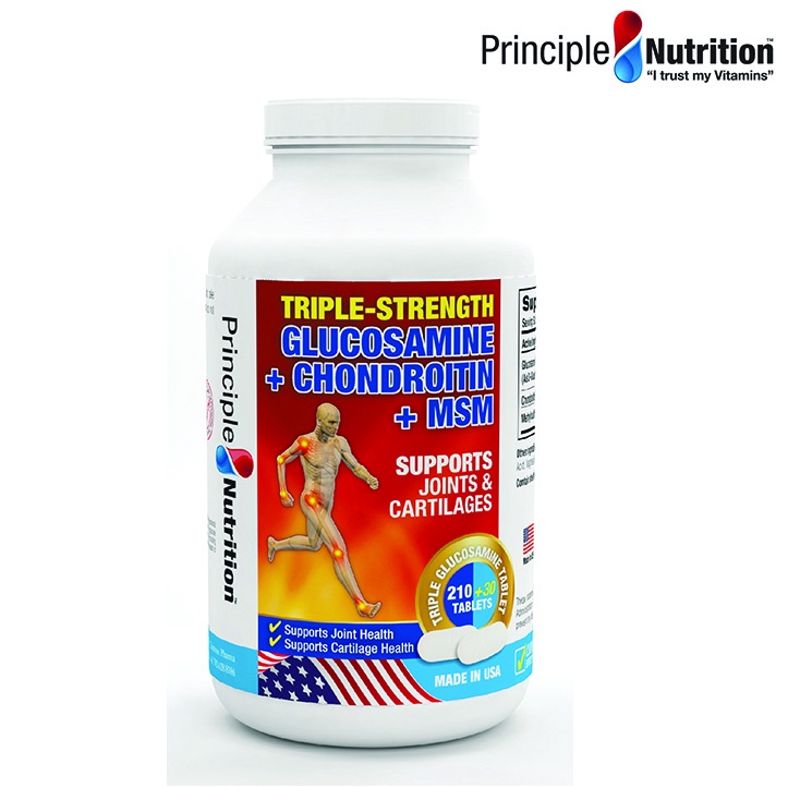 Viên hổ trợ phục hồi chức năng sụn khớp xương TRIPLE-STRENGTH GLUCOSAMINE PRINCIPLE NUTRITION USA