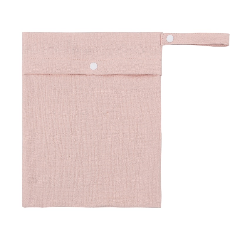 Túi Đựng Tã Lót Em Bé Bằng Cotton Mềm Màu Trơn Đa Năng Có Thể Tái Sử Dụng