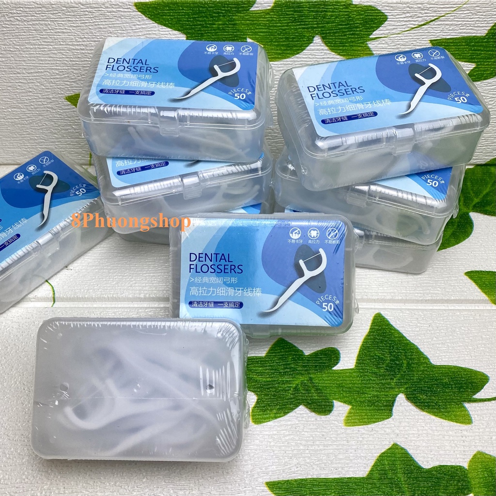 Tăm chỉ nha khoa DENTAL FLOSSERS 50 CHIẾC / Hộp