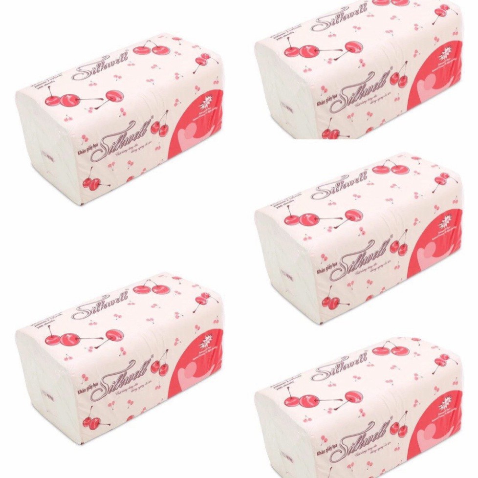 Combo 4 gói giấy rút lụa [𝐅𝐑𝐄𝐄𝐒𝐇𝐈𝐏] Silkwell 280 tờ 2 lớp dai đẹp