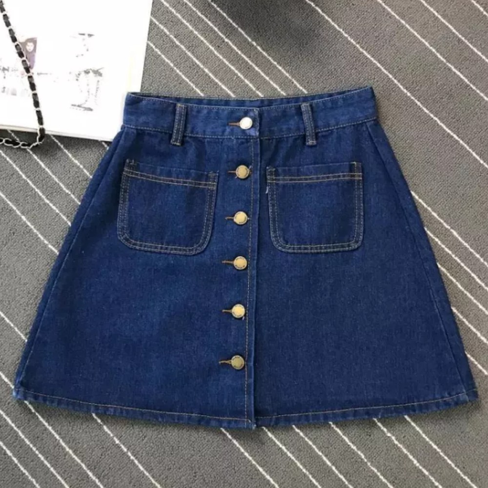 Chân Váy Bò Ulzzang , chân váy jeans chữ A