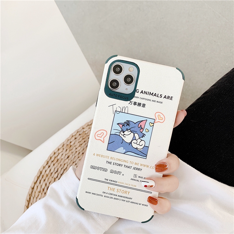Ốp lưng iphone da Auto Focus tom và Jerry the story 7/7plus/8/8plus/x/xr/xs/11/12/pro/max/plus/promax - Awifi Case V5-5 | BigBuy360 - bigbuy360.vn