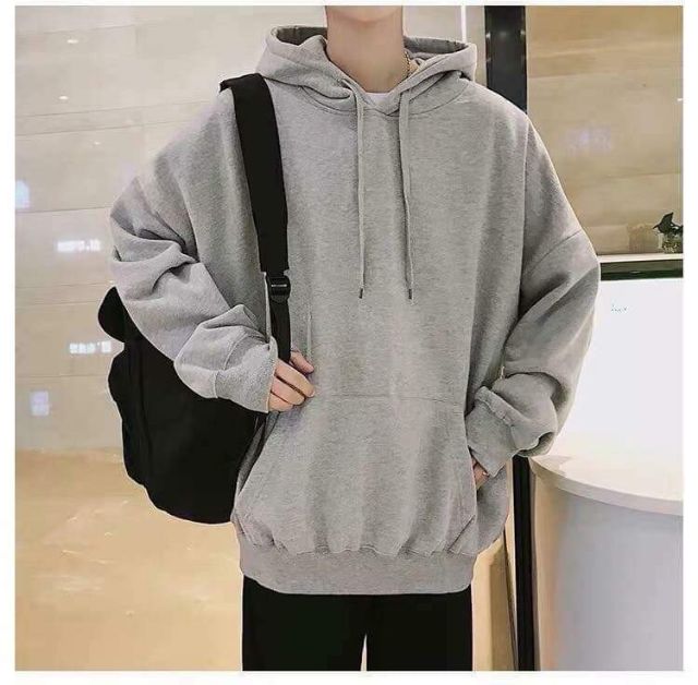 Áo Hoodie Trơn Tay Dài Túi Bụng