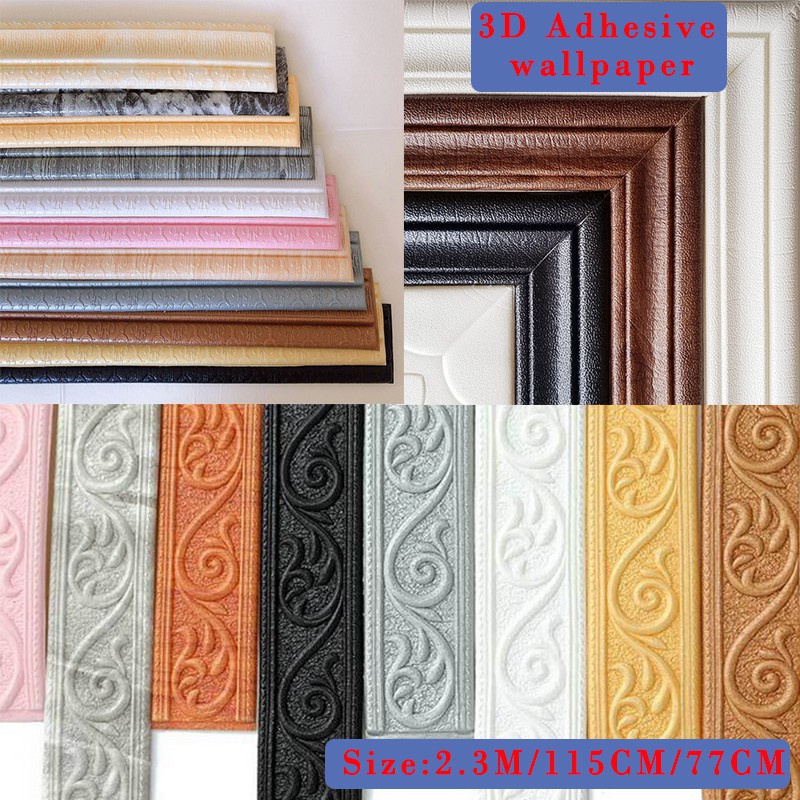 Giấy dán trang trí viền tường/trần khổ to 230*4.5cm tiện dụng