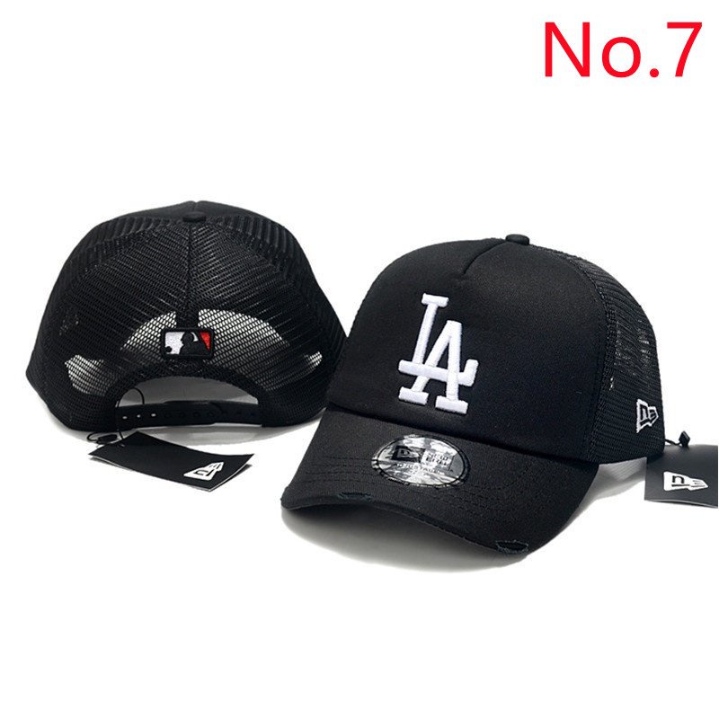 Nón Lưỡi Trai Vải cotton Phối Lưới Phong Cách MLB LA 11 Kích Thước 3LQn Dành Cho Nam Và Nữ