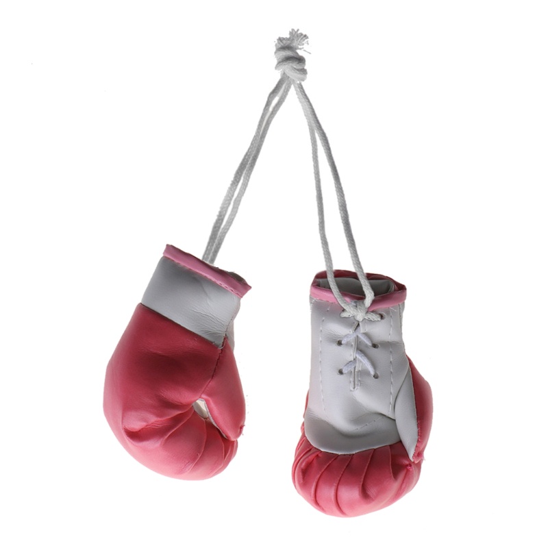 2 Phụ Kiện Treo Trang Trí Hình Găng Tay Boxing Màu Đen / Xanh Dương / Hồng Cho Nhà Ở