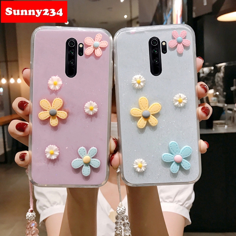 ins Fashion 3D Sun Flower Soft Case Redmi 9 Case Redmi Note 9 Pro Max 9S Note 8 7 Pro Xiaomi 10 9 A3 Lite