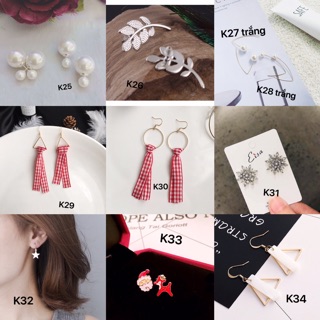 Combo 5 khuyên tai tặng thêm 1 đôi (free ship toàn quốc, ib chọn mẫu)