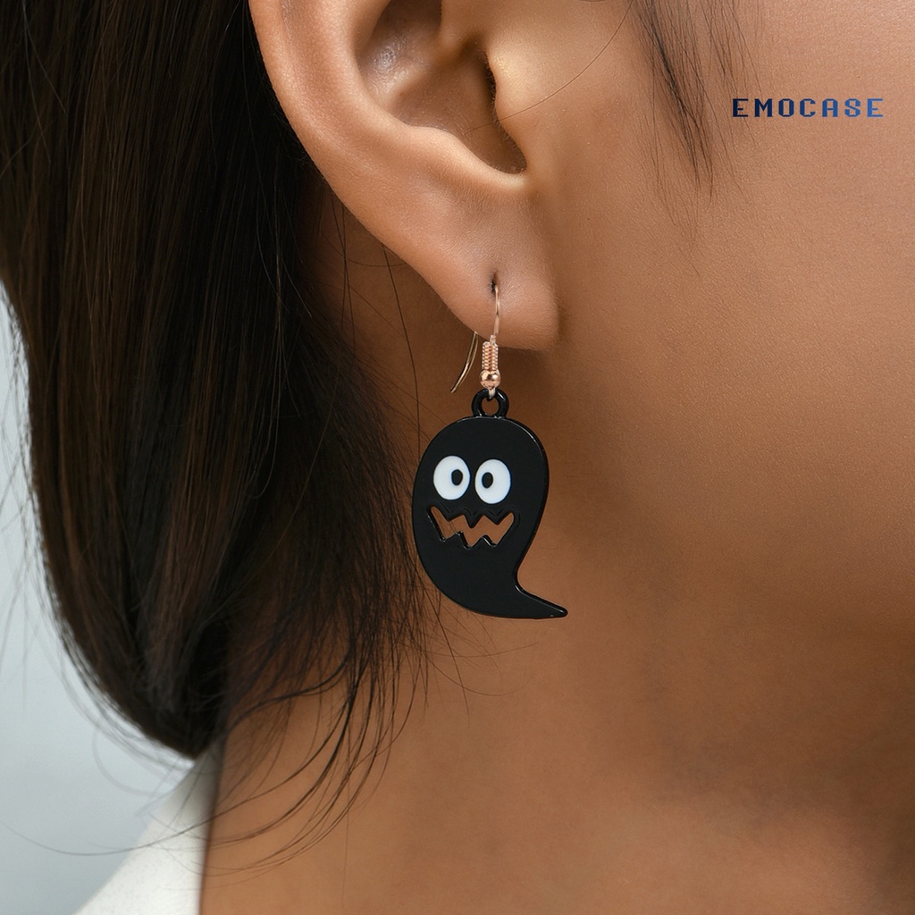 1 Đôi Bông Tai Dáng Dài Họa Tiết Halloween Vui Nhộn