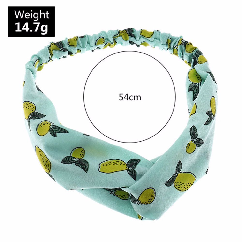 Băng Đô Vải Thắt Nút In Họa Tiết Trái Cây Phong Cách Bohemian Cổ Điển Thời Trang Mùa Hè Cho Nữ