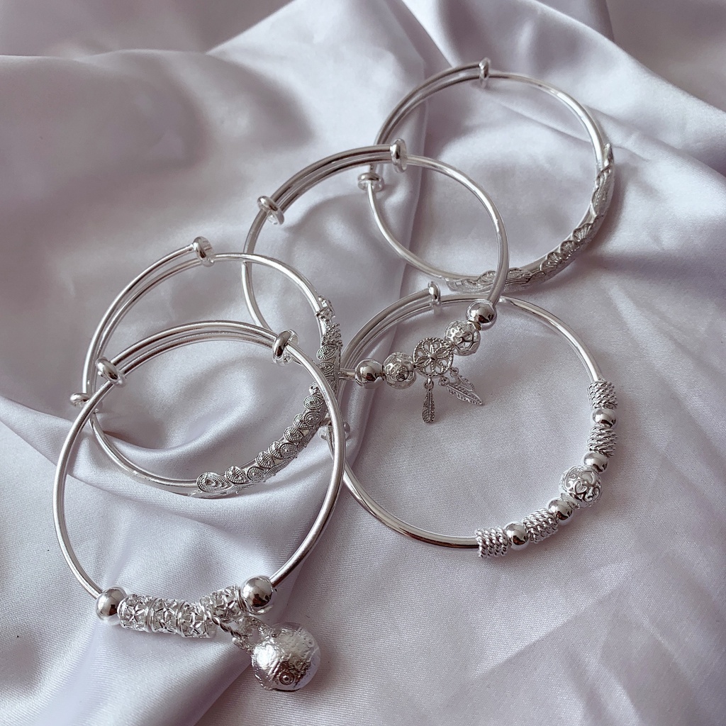 Lắc tay bạc nữ 925, vòng tay nữ bạc nhã nhặn, cá tính SUNF02 | BigBuy360 - bigbuy360.vn