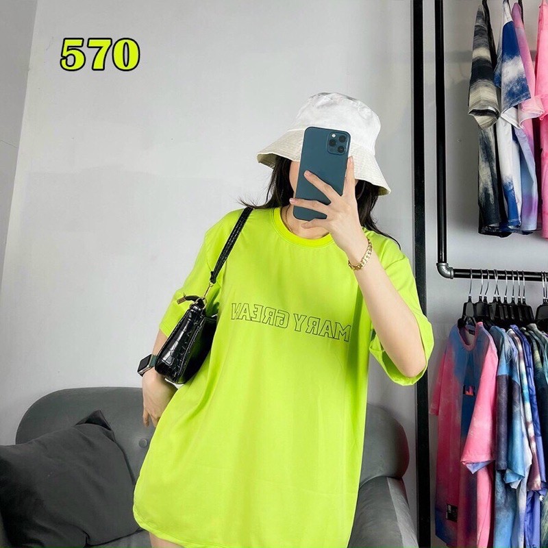 Áo thun form rộng màu Dạ Quang siêu sang, chất thun bao dày, mịn FREESIZE dưới 70kg