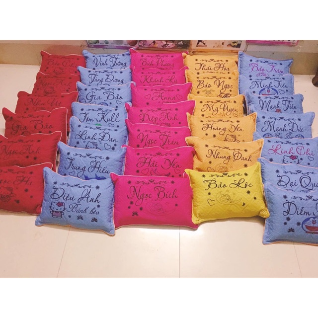 Gối in tên bé - Combo 4 cái