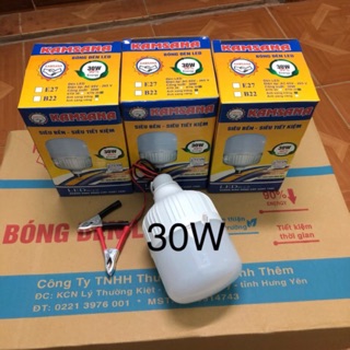 Bộ 3 Bóng Đèn LED 12V/30W kẹp bình ẮcQuy.