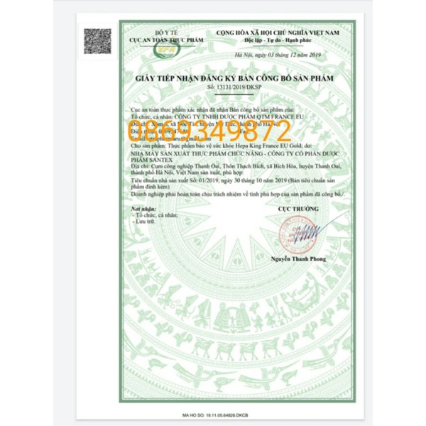 Viên uống bổ gan Cà gai leo xạ đen HEPA KING FRANCE EU GOLD ,Giúp bổ gan,tăng cường chức năng gan - Hộp 60 viên