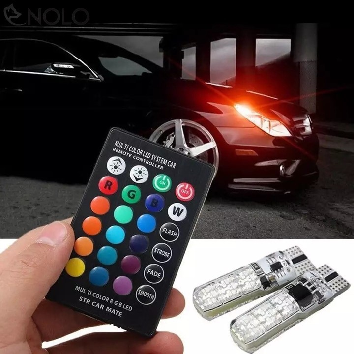 Trọn Bộ 2 Đèn 3D Đổi Màu Demi MT10 Đổi Màu Có Remote Điều Khiển