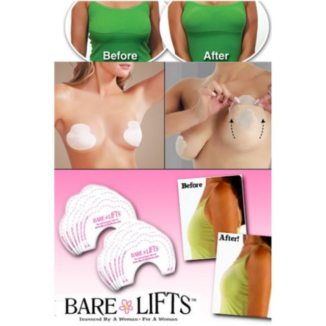 10 miếng dán nâng ngực - miếng dán chống xệ trong suốt dùng 1 lần