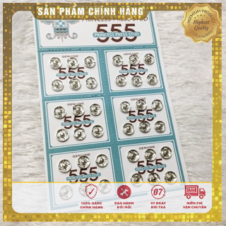 Nút bóp 1 vĩ 36 nút màu trắng, nút bấm áo dài