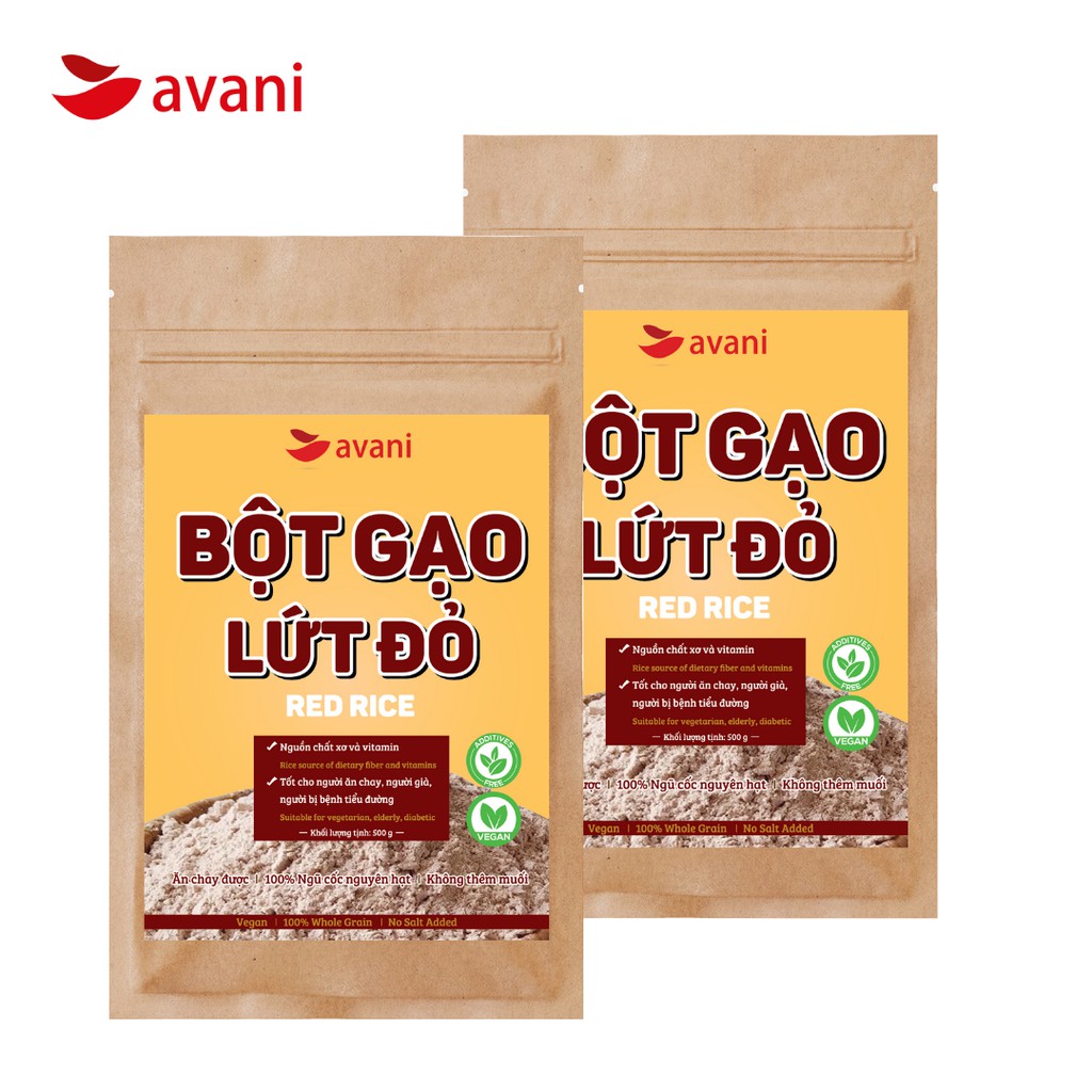 Bột Gạo Lứt Đỏ Avani 200gram ( Brown Rice Powder) - Bột gạo lứt nguyên chất