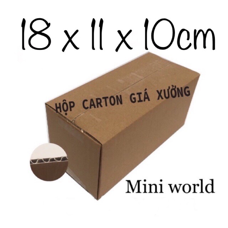 [set 10cái] Hộp Carton kích thước 18x11x10cm 18x11x10 . Hộp giấy gói hàng. Hộp đóng hàng. Hộp ship hàng.