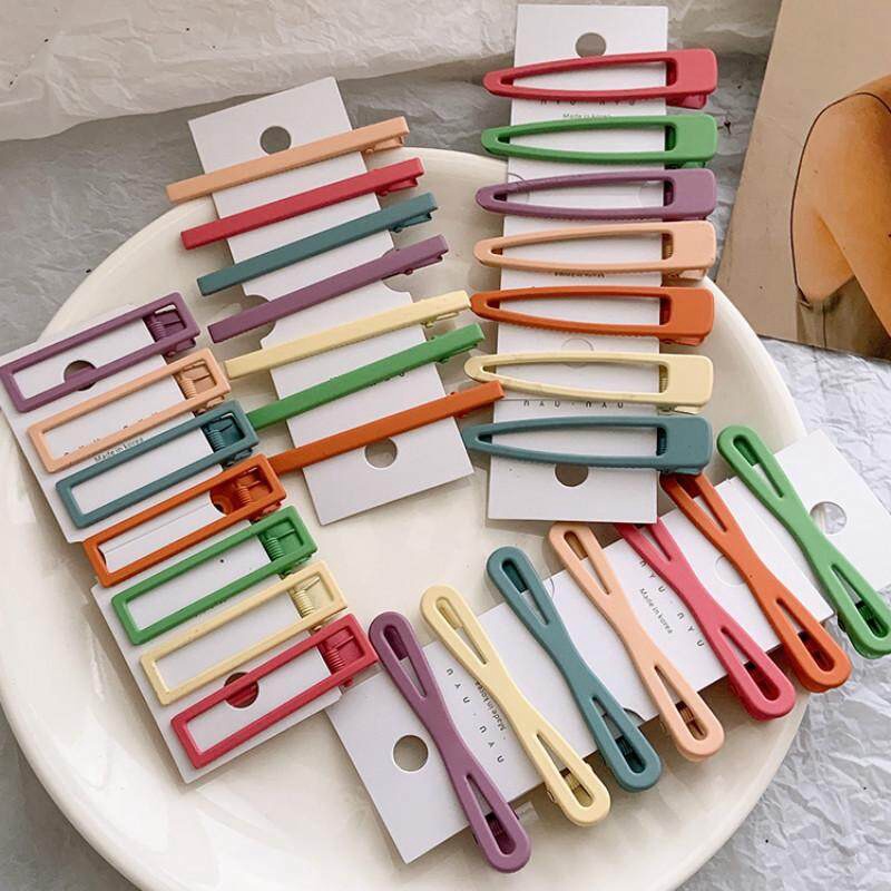 Bộ 7 Chiếc Kẹp Tóc Kim Loại Màu sắc dễ Thương Nhiều Kiểu Dáng, Phong Cách hàn Quốc Phụ Kiện Tóc