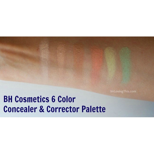 Bảng che khuyết điểm 6 màu: BH Cosmetics 6 Color Concealer & Corrector Palette - Medium