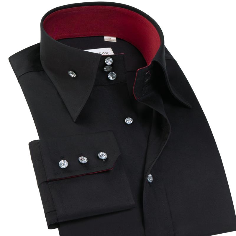 Áo Sơ Mi Tay Dài Cổ Lọ Dáng Ôm Vải Cotton Thời Trang Cao Cấp Cho Nam | BigBuy360 - bigbuy360.vn