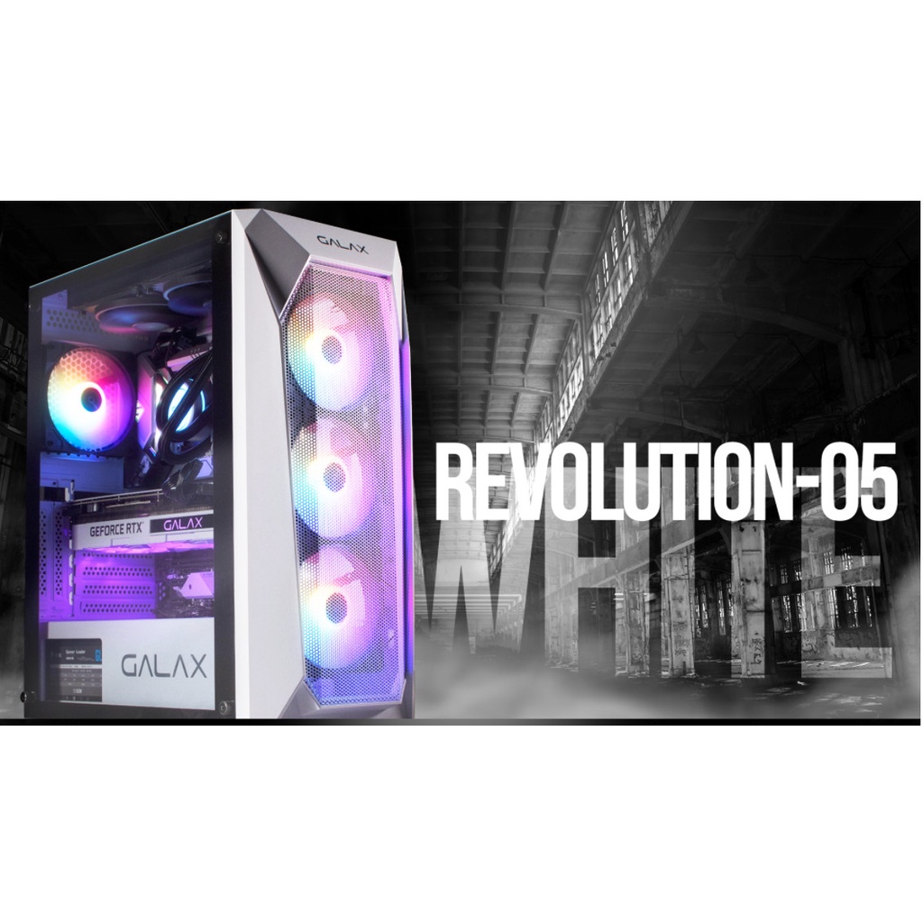 CASE MÁY TÍNH GALAX REVOLUTION 05 BLACK/White ( KÈM 4 FAN RGB)