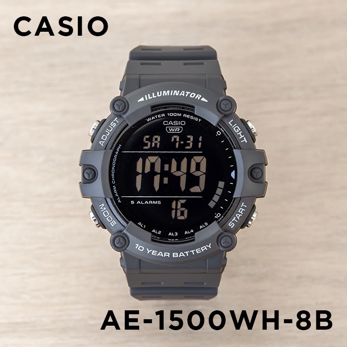 Đồng hồ nam dây nhựa Casio chính hãng Anh Khuê AE-1500WH-8BVDF (51mm)