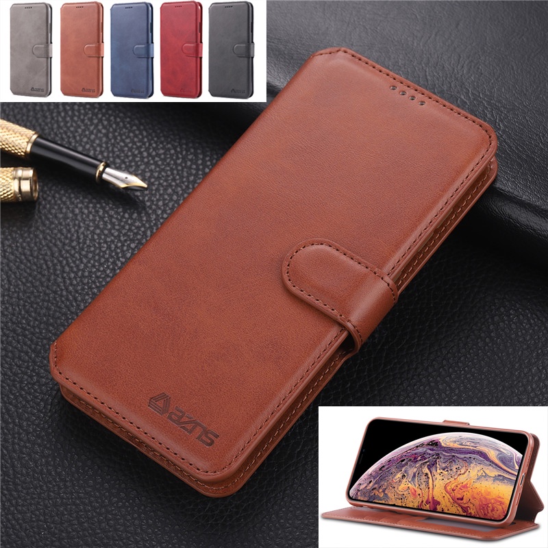 Casing Xiaomi Redmi K20 K30 Note 6 7 8 9T Pro Y3 A2 Lite 5 Plus Flip Leather Wallet Business Cover Case Holder Card Slot Shell