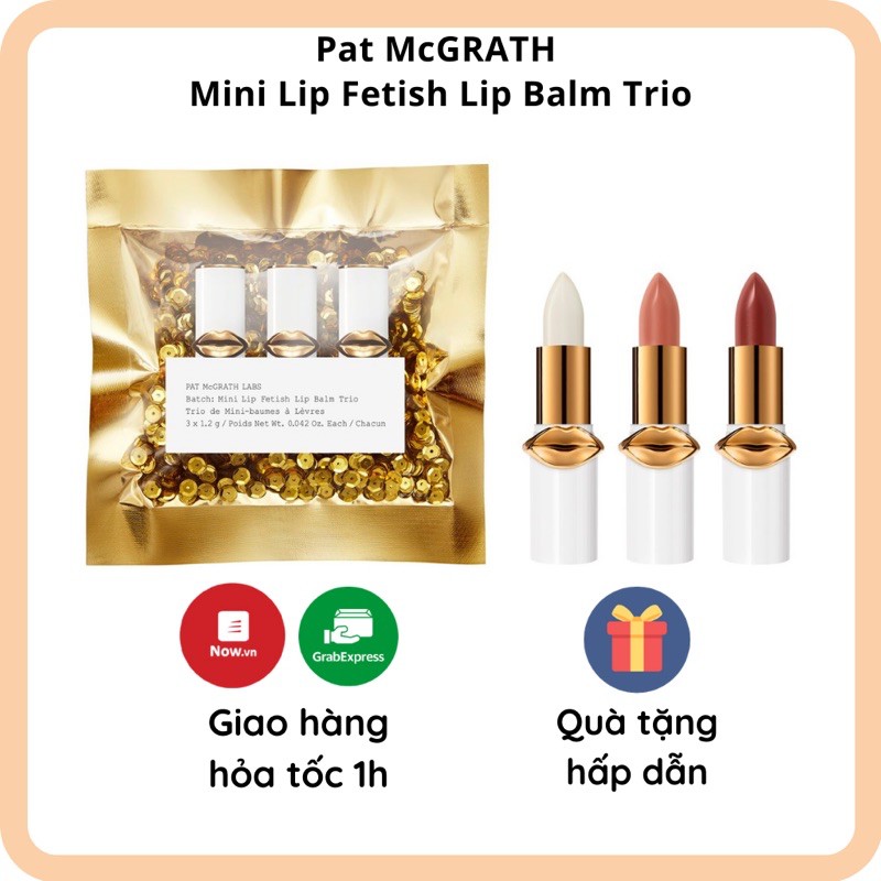 Set Son dưỡng PAT McGRATH mini lip balm trio - Hàng chuẩn