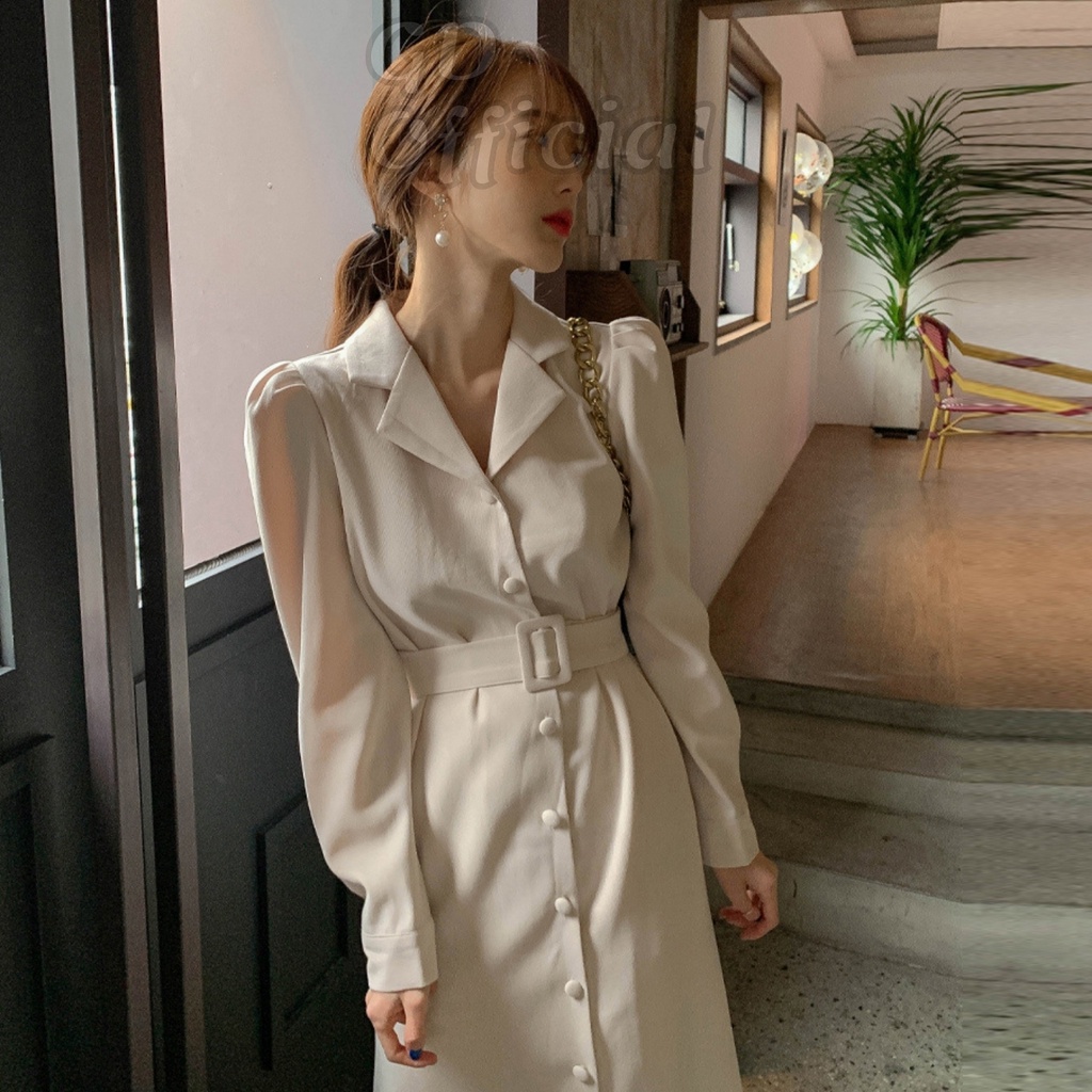 D19|Đầm nữ sơ mi thanh lịch dáng dài thanh lịch công sở gd_order
